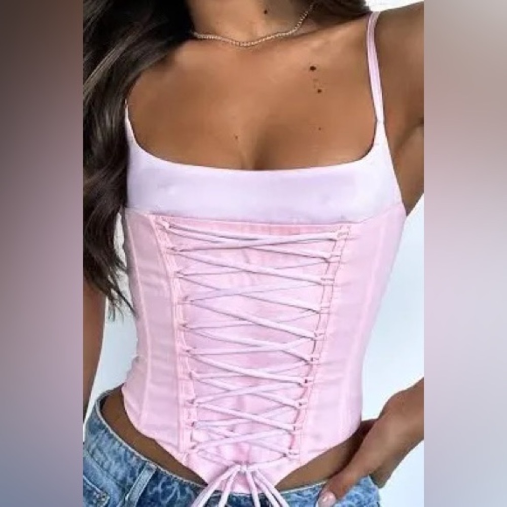 Until You’re Mine Bustier TAGS ON Pink